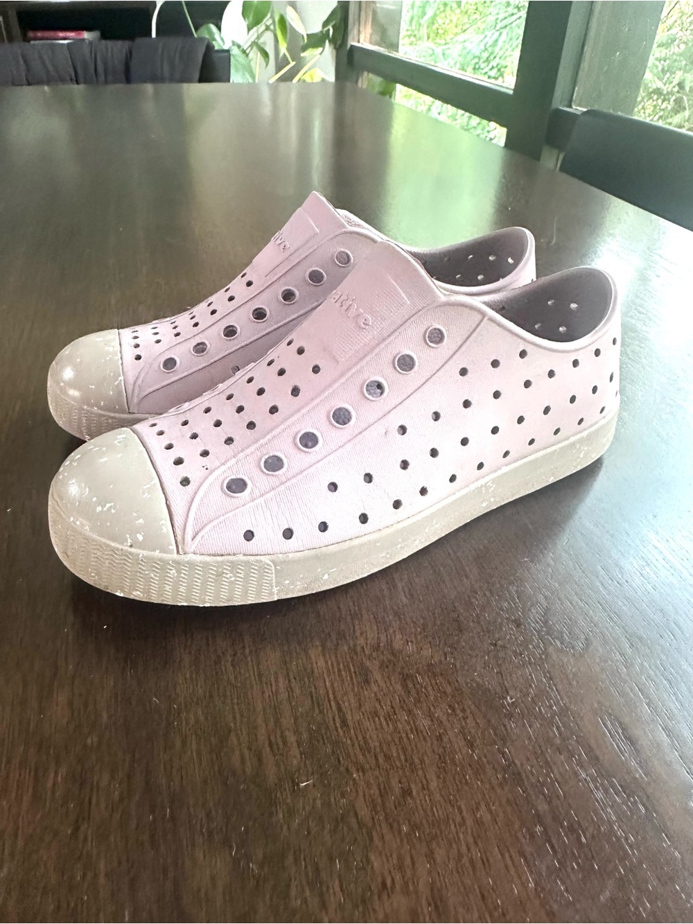 Native Girls Perforated Rubber Slip On Sneakers J2